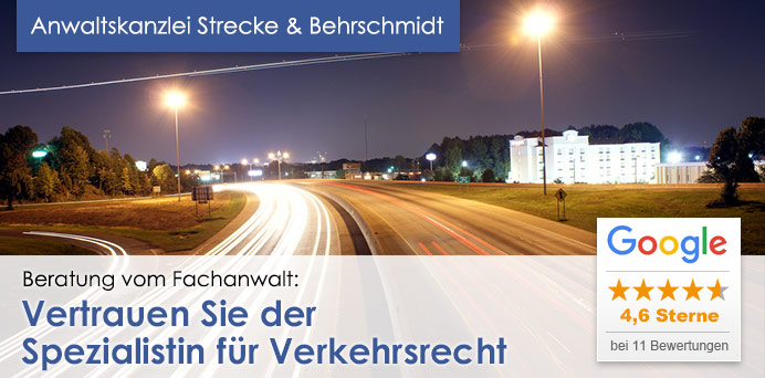 Beratung vom Fachanwalt: Vertrauen Sie der Spezialistin für Verkehrsrecht | Anwaltskanzlei Strecke & Behrschmidt